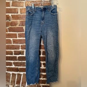 Abercrombie & Fitch ankle straight ultra high rise jeans